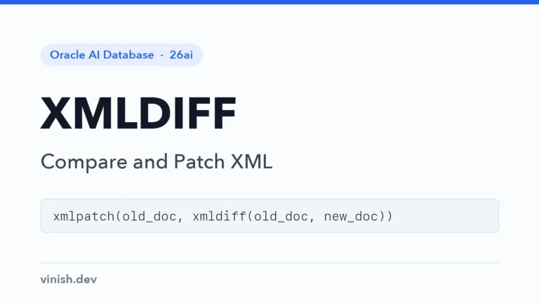 Oracle XMLDIFF Function
