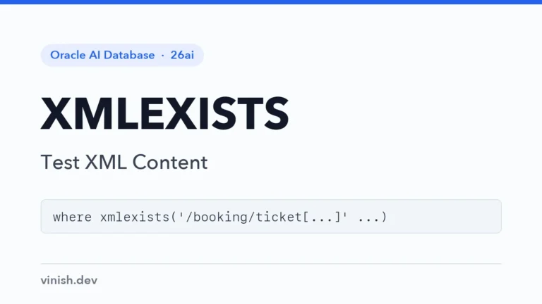 Oracle XMLEXISTS Condition