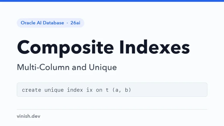How to Create Composite Indexes in Oracle