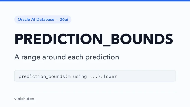How to Predict Ranges with PREDICTION_BOUNDS in Oracle
