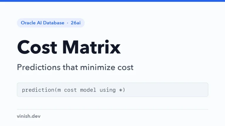How to Use Cost-Sensitive Predictions in Oracle (cost matrix)