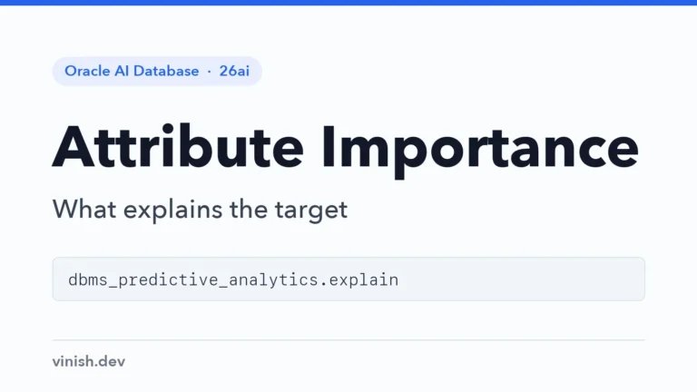 How to Find Important Attributes with DBMS_PREDICTIVE_ANALYTICS