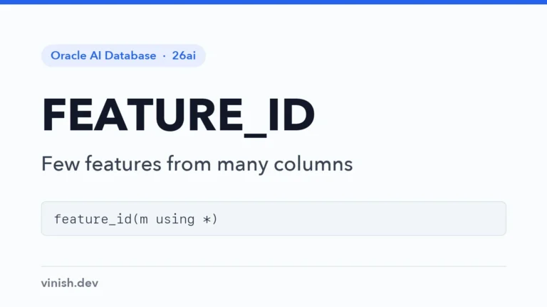 How to Extract Features with FEATURE_ID in Oracle
