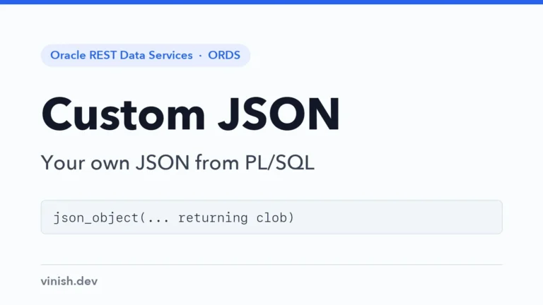 How to Return Custom JSON from a PL/SQL Handler