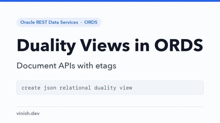 How to Publish JSON Duality Views through ORDS