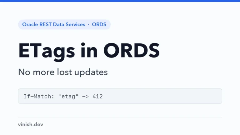 How to Use ETags for Optimistic Locking in ORDS