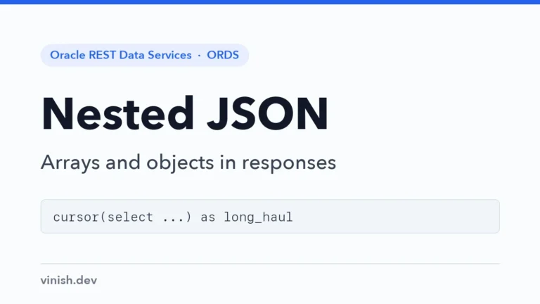 How to Return Nested JSON from ORDS Queries