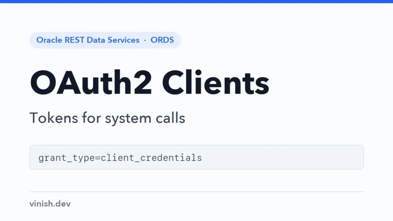 How to Secure ORDS APIs with OAuth2 Client Credentials