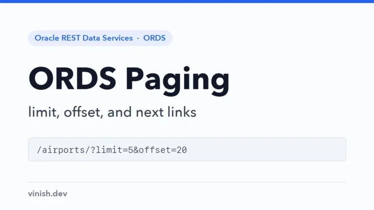 How to Page Through ORDS Results (limit, offset, links)
