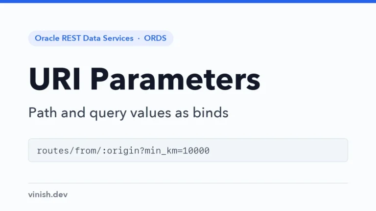 How to Use URI Parameters in ORDS Templates