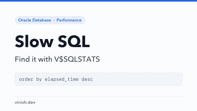 How to Find Slow SQL Statements with V$SQL and V$SQLSTATS