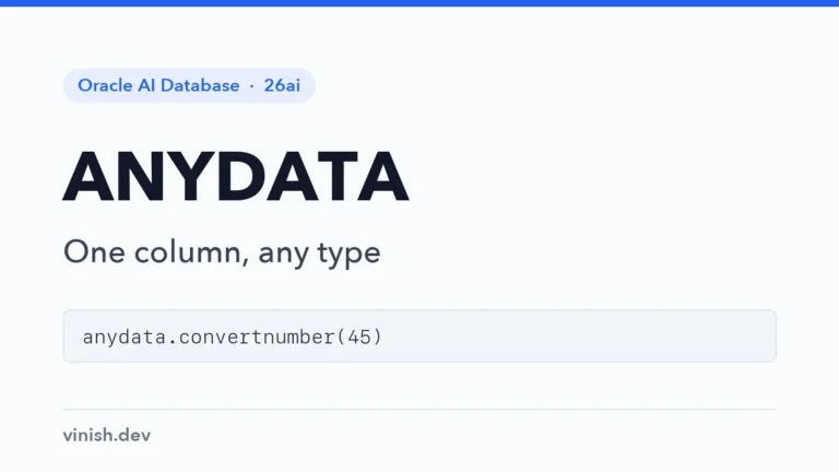How to Use ANYDATA in Oracle