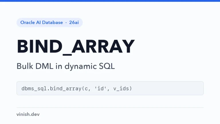 How to Bind Arrays with DBMS_SQL.BIND_ARRAY