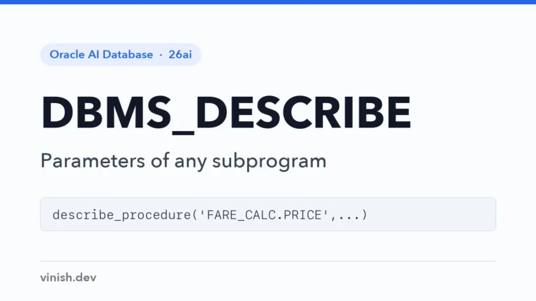 How to Describe Procedures with DBMS_DESCRIBE