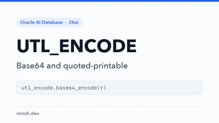 How to Encode Base64 with UTL_ENCODE