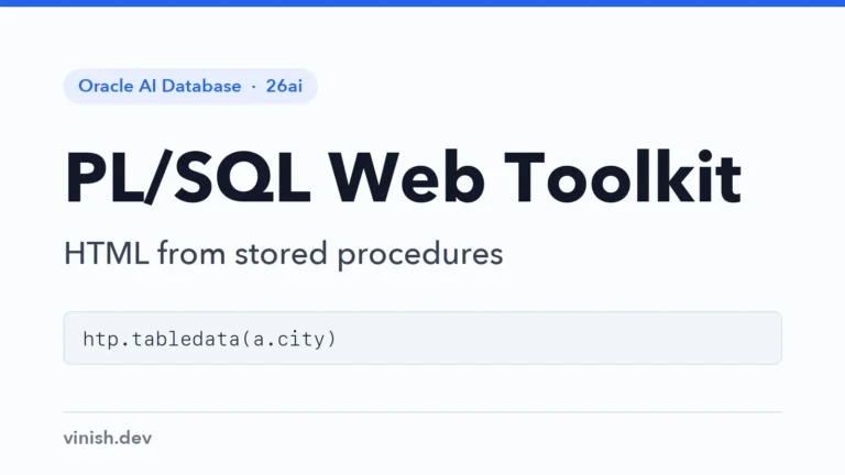 How to Generate HTML with the PL/SQL Web Toolkit (HTP)