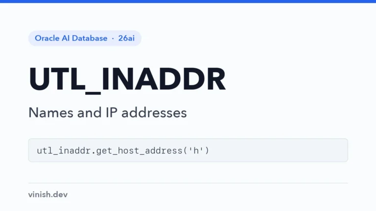 How to Look Up Host Names with UTL_INADDR
