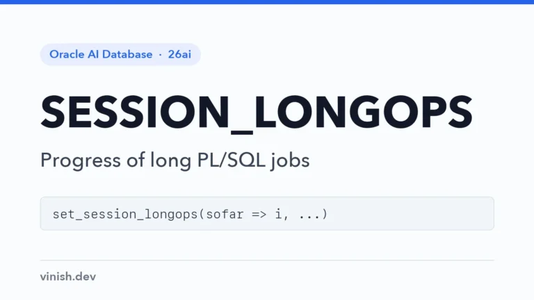 How to Report Progress with SET_SESSION_LONGOPS