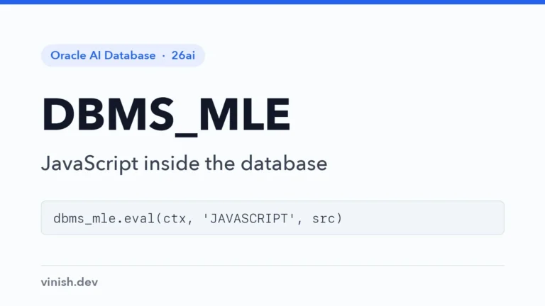 How to Run JavaScript Dynamically with DBMS_MLE