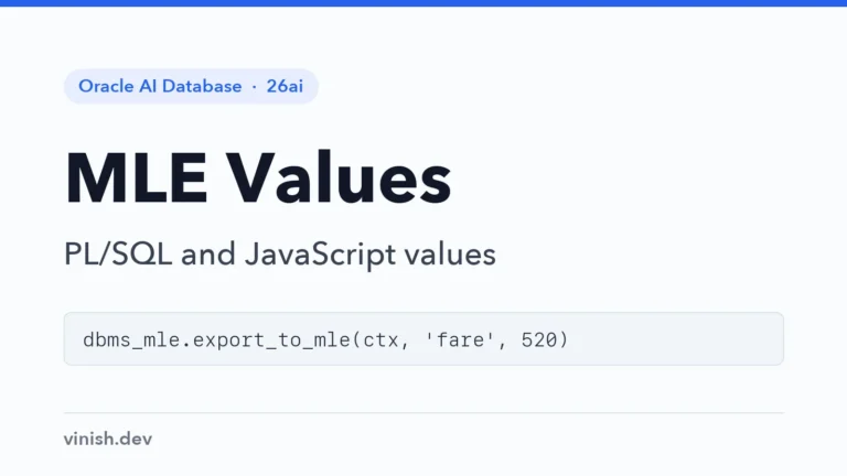 How to Exchange Values with JavaScript in DBMS_MLE