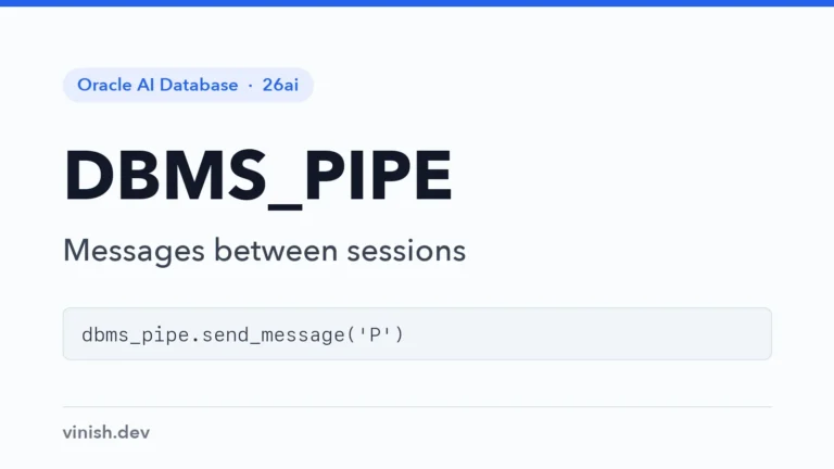 How to Send Messages Between Sessions with DBMS_PIPE
