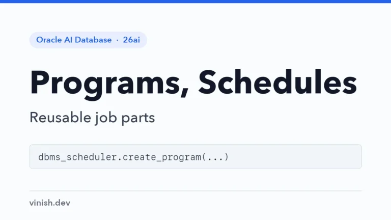 How to Create Scheduler Programs in Oracle (schedules, arguments)