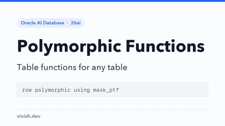 How to Write Polymorphic Table Functions with DBMS_TF