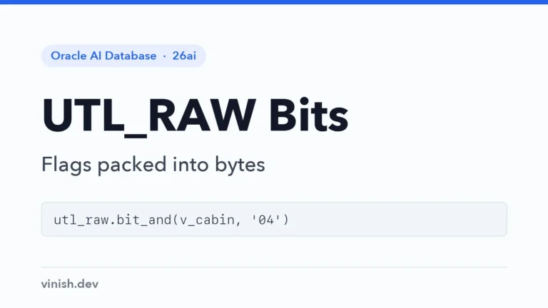 How to Do Bit Operations with UTL_RAW