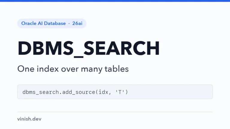 How to Use Ubiquitous Search with DBMS_SEARCH