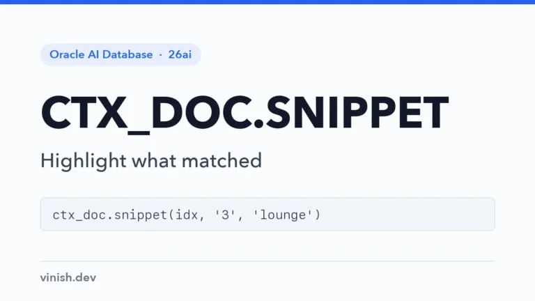 How to Highlight Search Results with CTX_DOC.SNIPPET