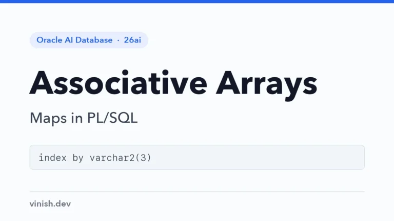 How to Use Associative Arrays in PL/SQL