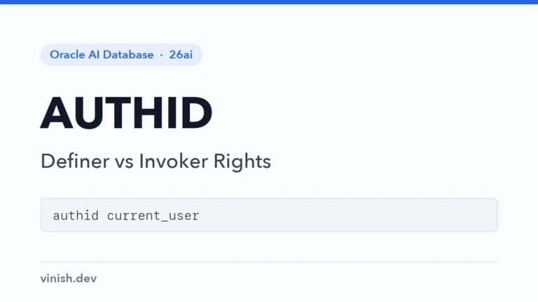 How to Use AUTHID in PL/SQL