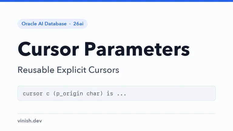 How to Pass Parameters to Cursors in PL/SQL