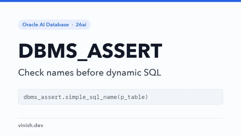 How to Prevent SQL Injection with DBMS_ASSERT in PL/SQL