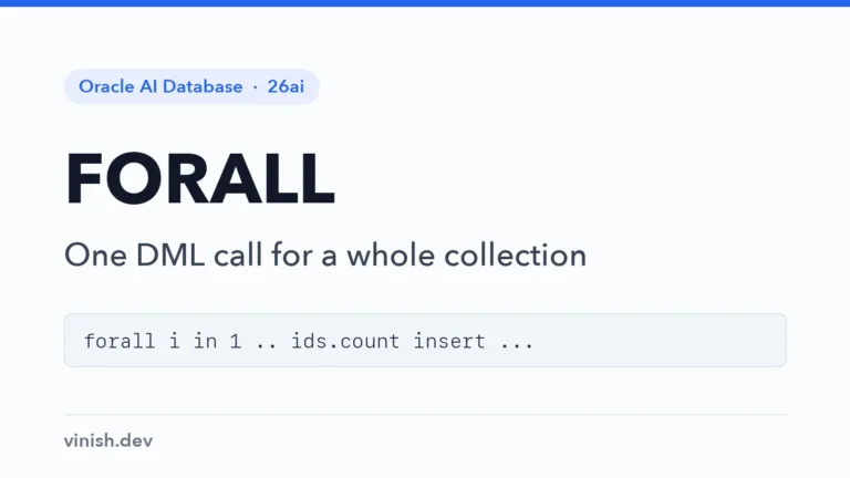 How to Use FORALL for Bulk DML in PL/SQL
