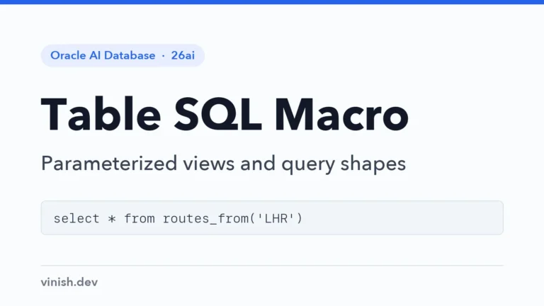 How to Write Table SQL Macros in Oracle