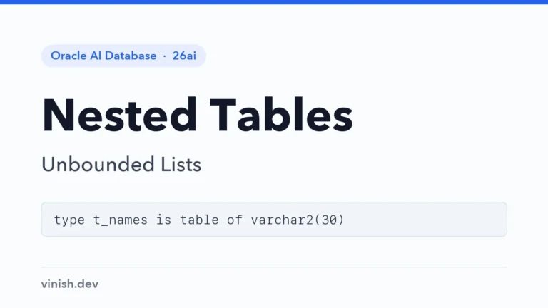 How to Use Nested Tables in PL/SQL