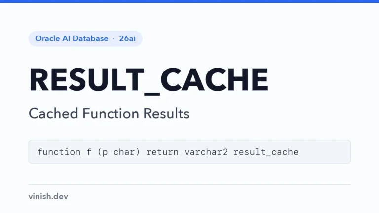 How to Cache Function Results with RESULT_CACHE in PL/SQL