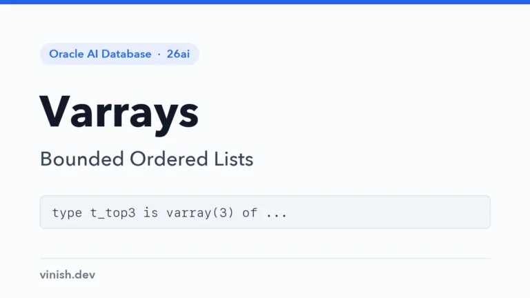 How to Use Varrays in PL/SQL