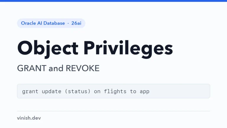 How to Grant Object Privileges in Oracle