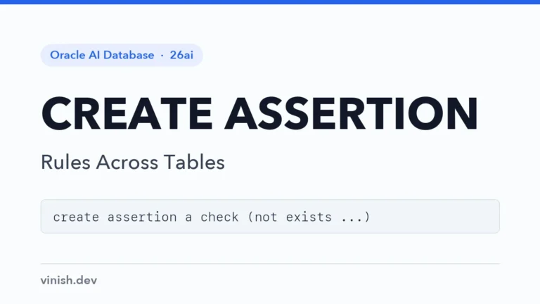 How to Create Assertions in Oracle 26ai