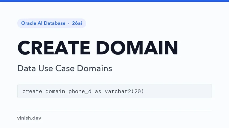 How to Create Domains in Oracle