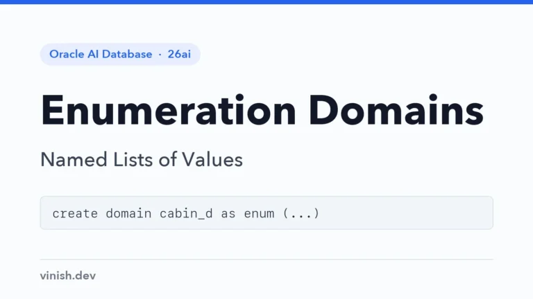 How to Use Enumeration Domains in Oracle