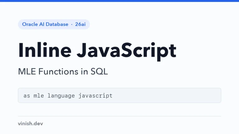 How to Create Inline JavaScript Functions in Oracle