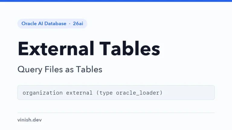 How to Create External Tables in Oracle