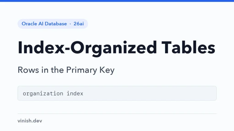 How to Create Index-Organized Tables in Oracle