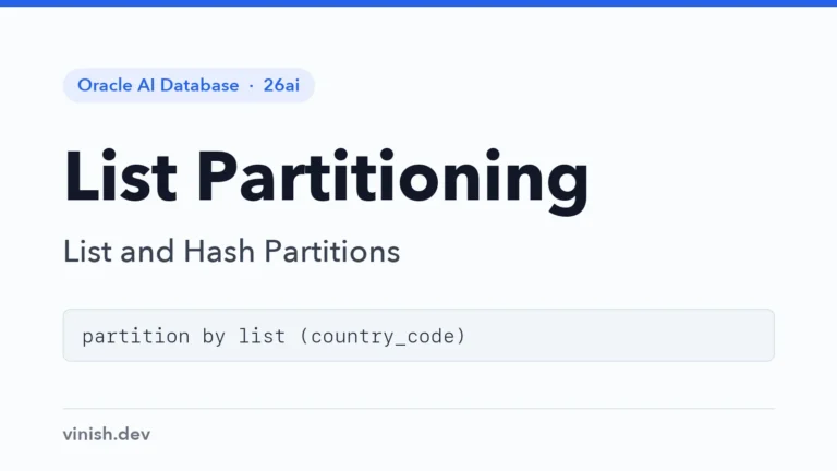 How to Partition Tables by List in Oracle