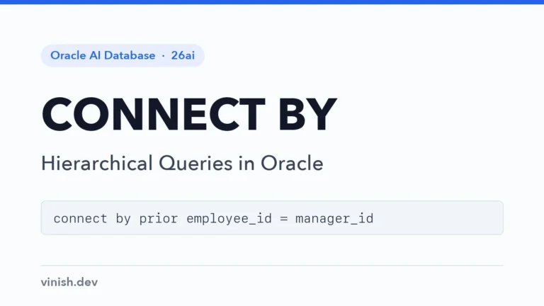How to Query Hierarchies with CONNECT BY in Oracle
