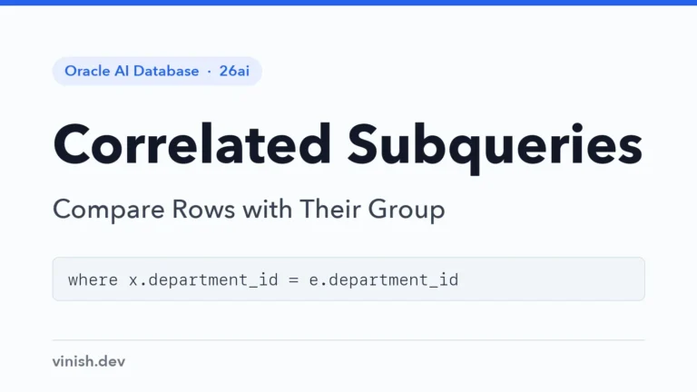 How to Write Correlated Subqueries in Oracle SQL