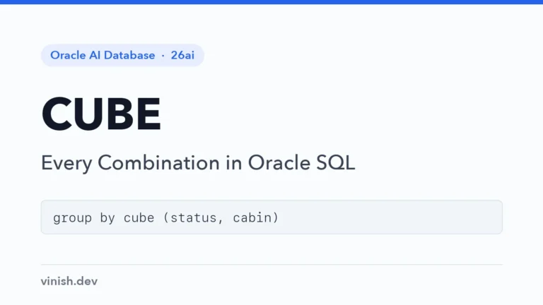 How to Summarize Every Combination with CUBE in Oracle SQL